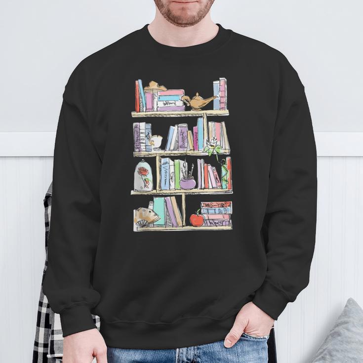 Princess Book Teacher Librarian Book Worm Reading Sweatshirt Gifts for Old Men