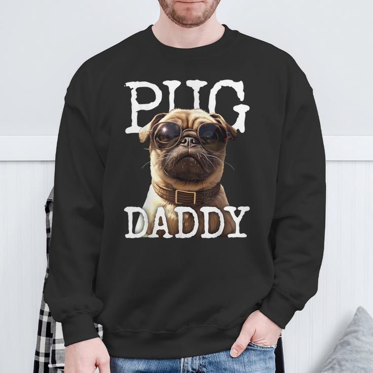 Pug Daddyパグパグパグパグパグパグお父さん犬お父さん父の日甘いパグパグお父さん スウェットシャツ 高齢者への贈り物