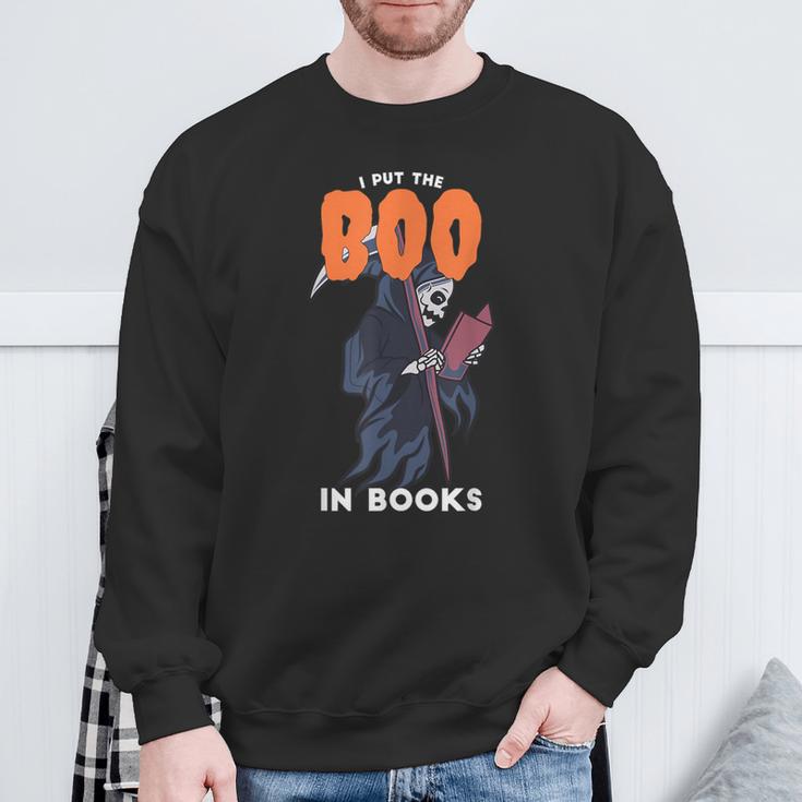 I Put The Boo In Books Halloween Librarian Sweatshirt Gifts for Old Men I Put The Boo In Books Halloween Librarian Sweatshirt Gifts for Old Men