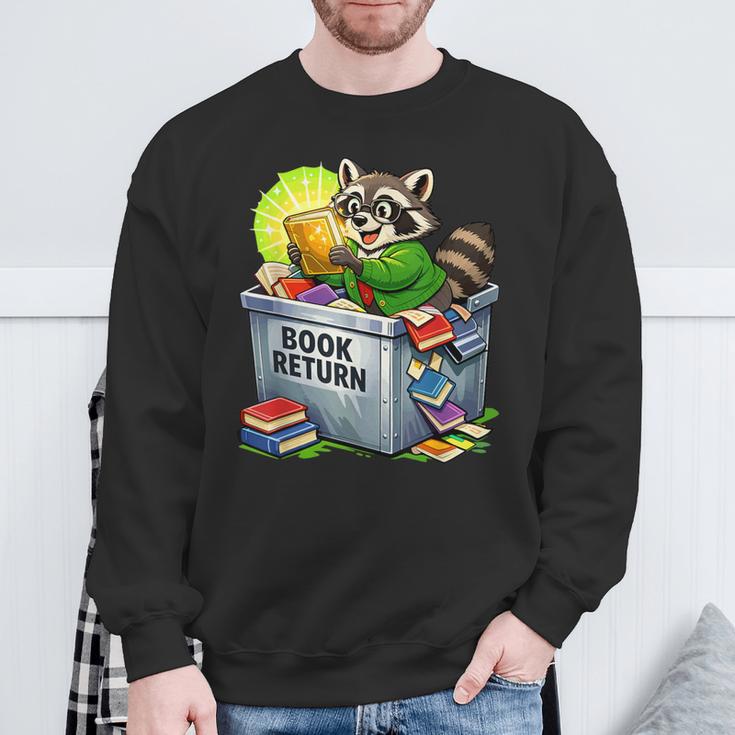 Raccoon At Library Book Return Librarian And Reader Sweatshirt Gifts for Old Men Raccoon At Library Book Return Librarian And Reader Sweatshirt Gifts for Old Men