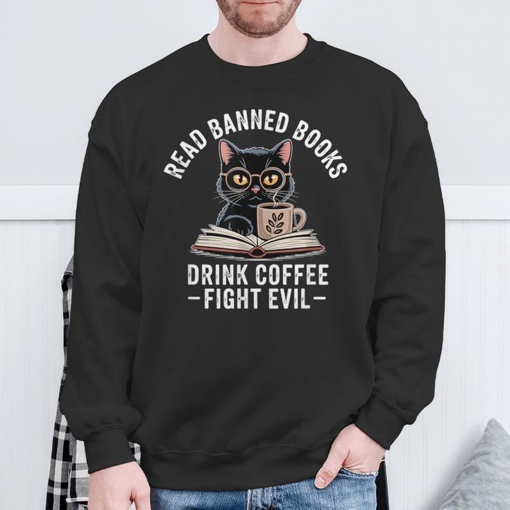 I Read Banned Books Lover Bookworm Love Banned Books Sweatshirt Gifts for Old Men