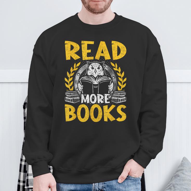 Read More Books Book Lovers Reading Sweatshirt Gifts for Old Men