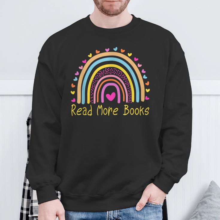 Read More Books English Teacher Rainbow Sweatshirt Gifts for Old Men