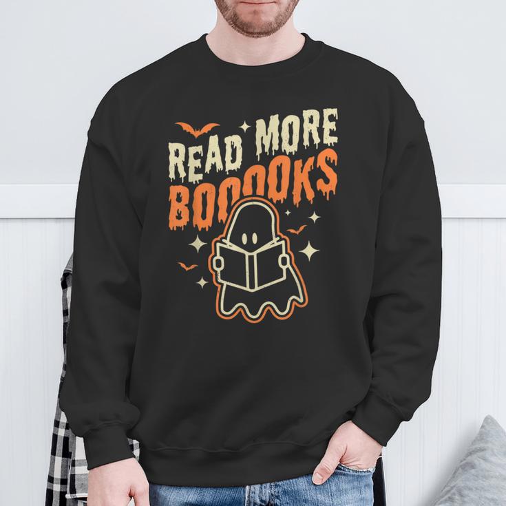 Read More Books Halloween Cute Ghost Boo Librarian Teacher For Men Women Kids Sweatshirt Gifts for Old Men