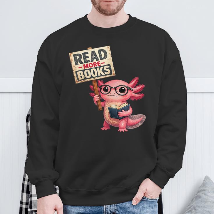 Read More Books Teacher Librarian Reading Women Men Sweatshirt Gifts for Old Men