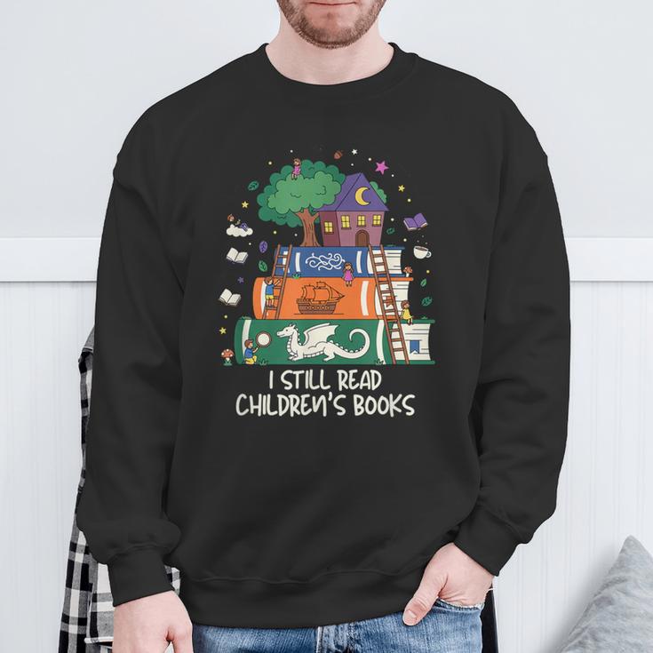 I Still Read Children's Books Fantasy Storybook Reader Sweatshirt Gifts for Old Men