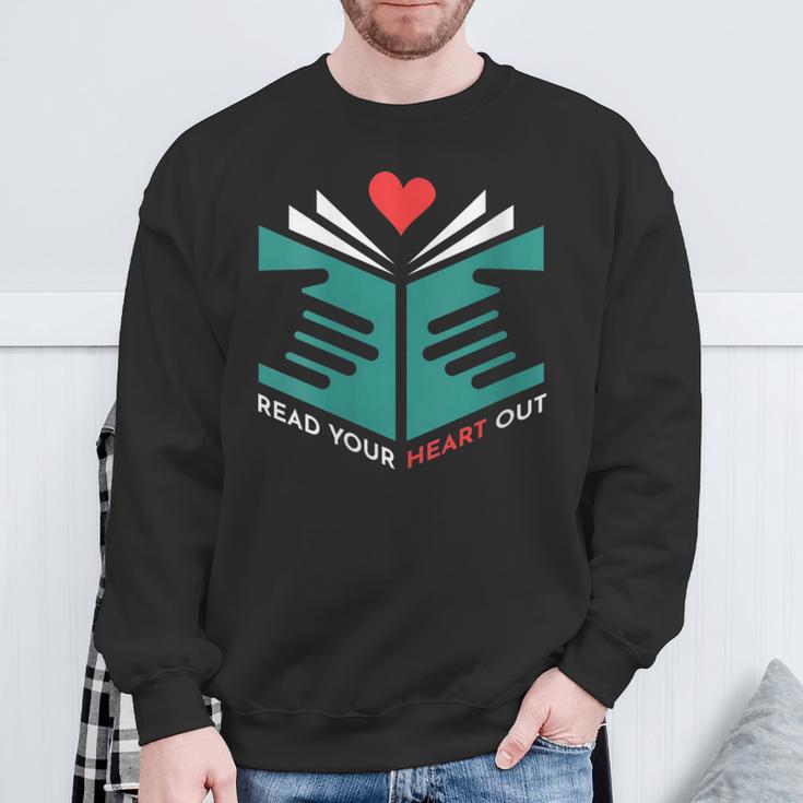 Read Your Heart Out Book Lover Reading Sweatshirt Gifts for Old Men