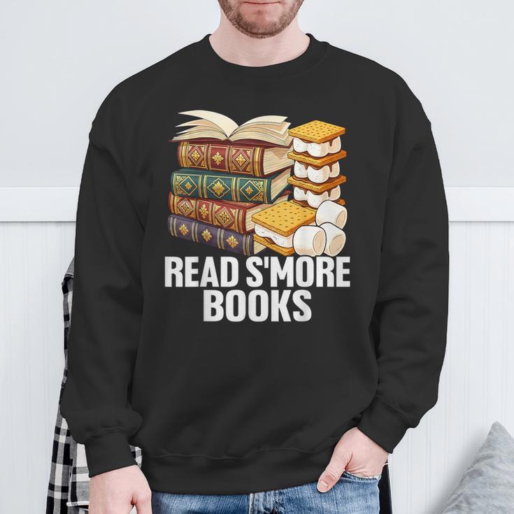 Read S'More Books Camping Themed Literacy Night Sweatshirt Gifts for Old Men