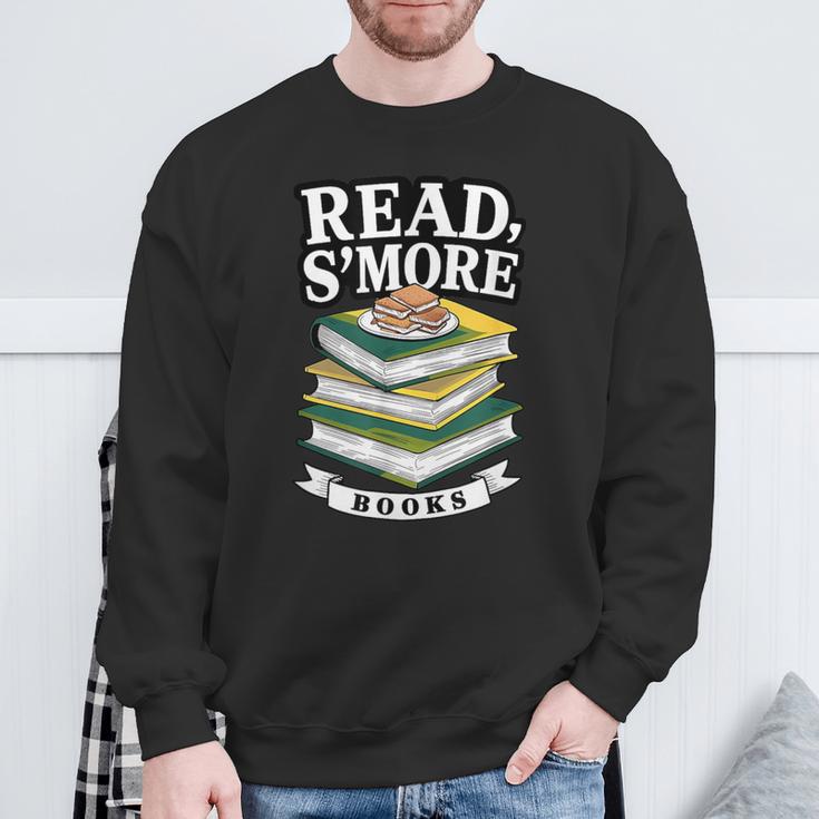 Read S'More Books Marshmallow Reading Smores Sweatshirt Gifts for Old Men
