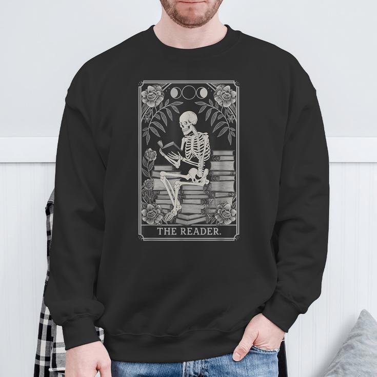 The Reader – Gothic Book Lover Dark Academia Sweatshirt Gifts for Old Men