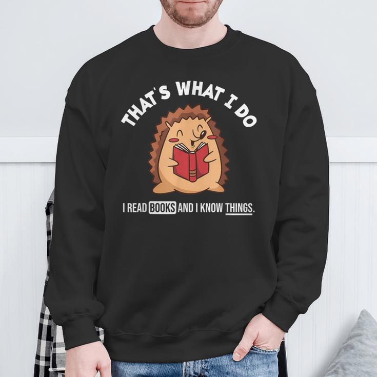 Reader Book Worm Lover Reading Club Sweatshirt Gifts for Old Men