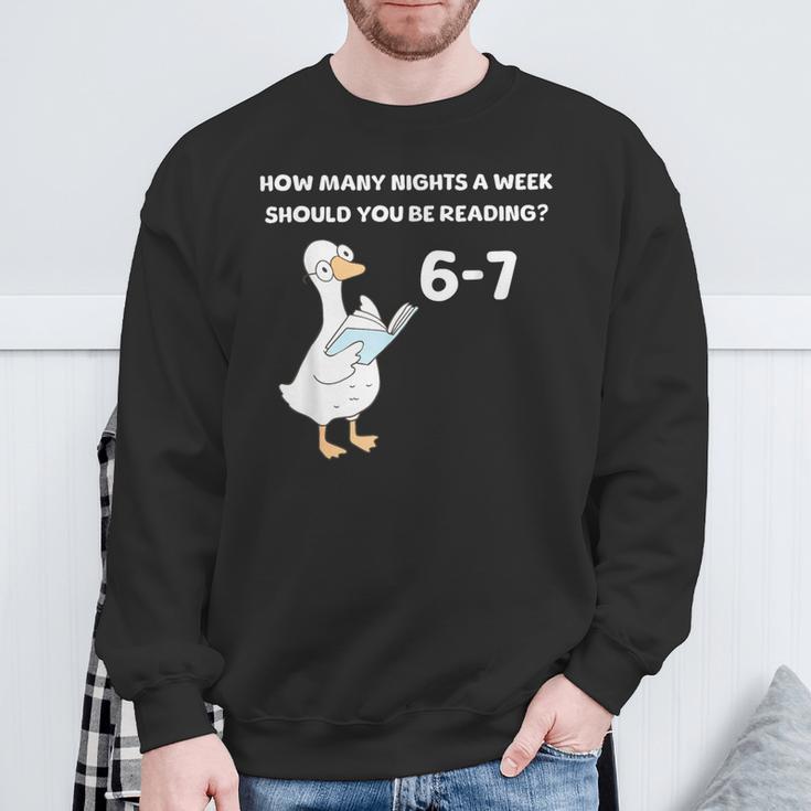 Reading 6-7 Silly Goose Read Books Bookish Bookworm Sweatshirt Gifts for Old Men Reading 6-7 Silly Goose Read Books Bookish Bookworm Sweatshirt Gifts for Old Men