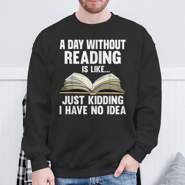 Reading Art For Men Women Reading Book Lover Bookworm Small Sweatshirt Gifts for Old Men