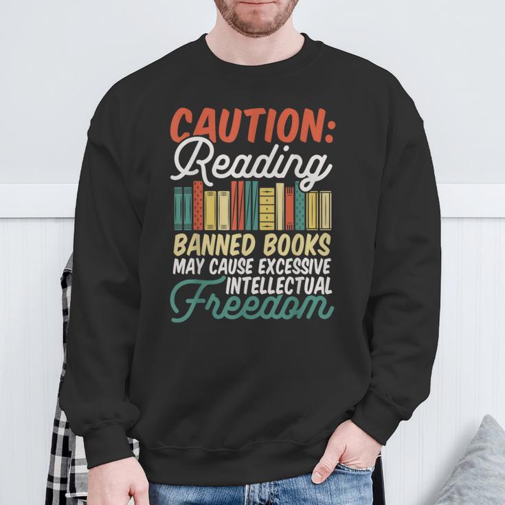 Reading Banned Books Cause Intellectual Freedom Sweatshirt Gifts for Old Men Reading Banned Books Cause Intellectual Freedom Sweatshirt Gifts for Old Men