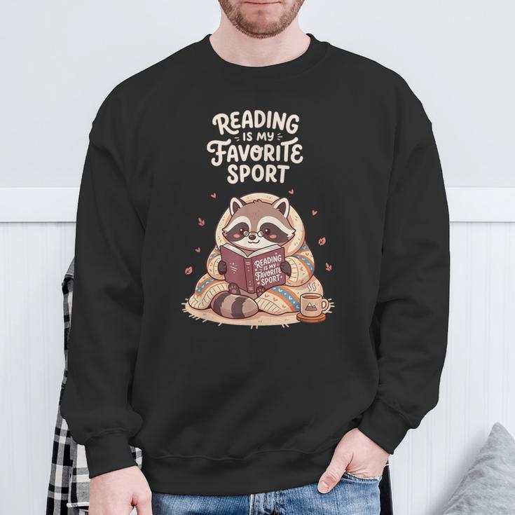 Reading Is My Favorite Sport Book Lover Men Women Sweatshirt Gifts for Old Men