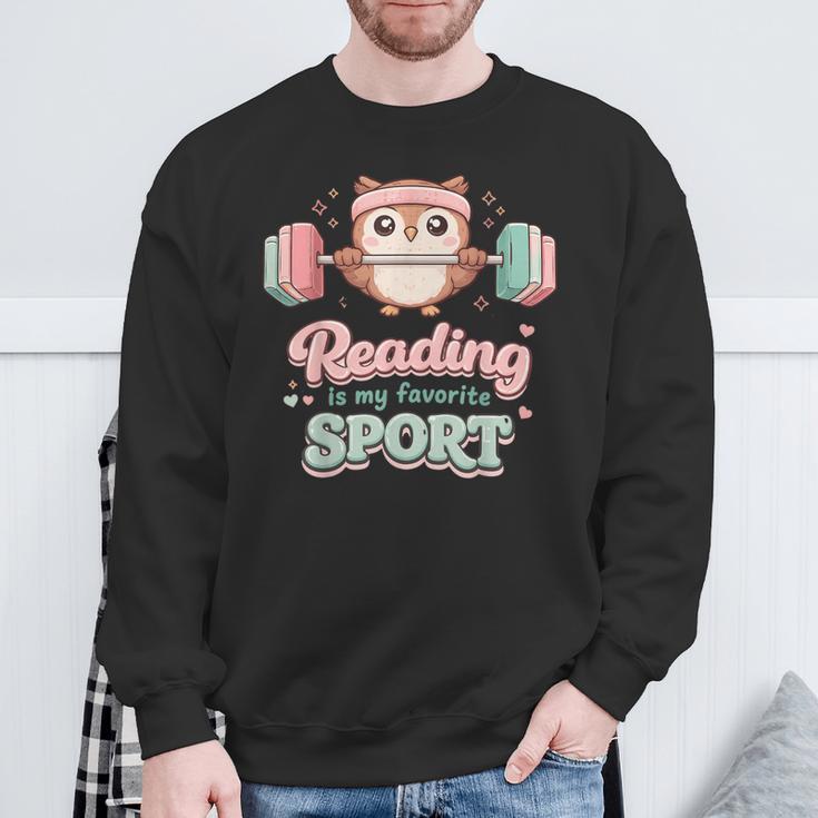 Reading Is My Favorite Sport Cute Owl Book Lover Sweatshirt Gifts for Old Men Reading Is My Favorite Sport Cute Owl Book Lover Sweatshirt Gifts for Old Men
