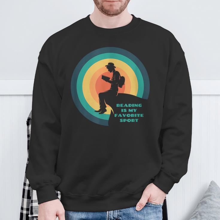 READING IS MY FAVORITE SPORT FUN BOOK LOVER Sweatshirt Gifts for Old Men