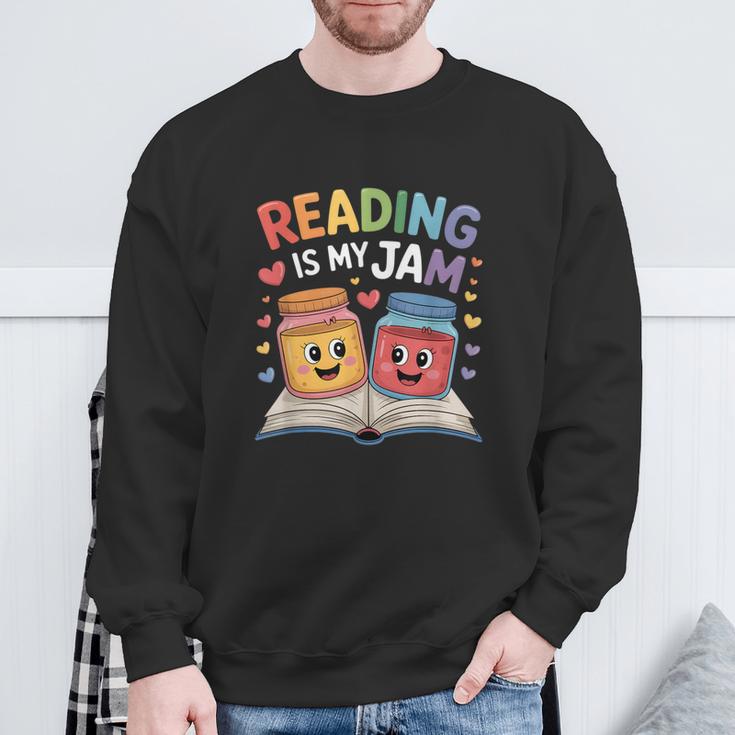 Reading Is My Jam Book Lover Humor Sweatshirt Gifts for Old Men Reading Is My Jam Book Lover Humor Sweatshirt Gifts for Old Men