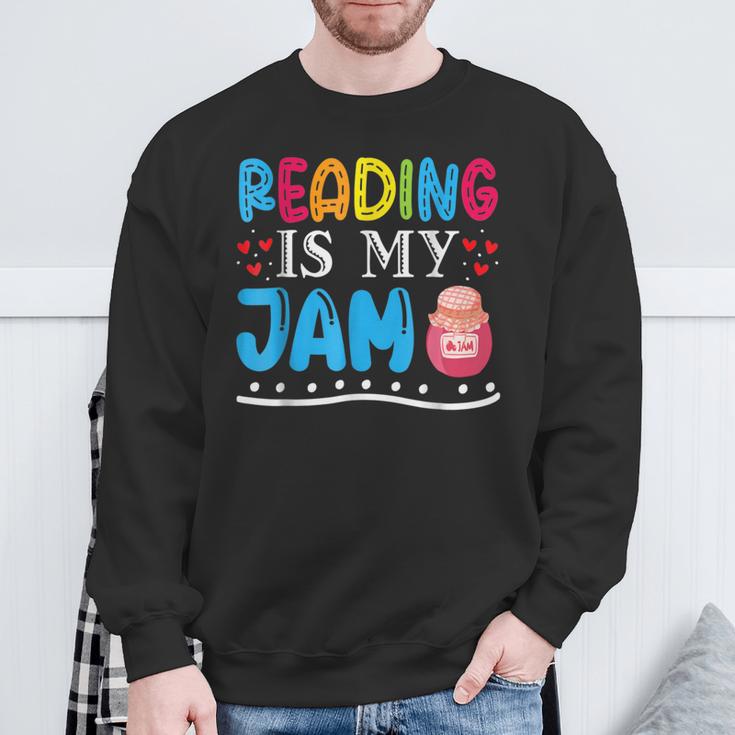 Reading Is My Jam I Love To Read Books Boy Girl Sweatshirt Gifts for Old Men Reading Is My Jam I Love To Read Books Boy Girl Sweatshirt Gifts for Old Men
