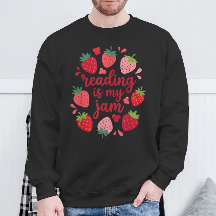 Reading Is My Jam I Love To Read Books Lover Girl Sweatshirt Gifts for Old Men