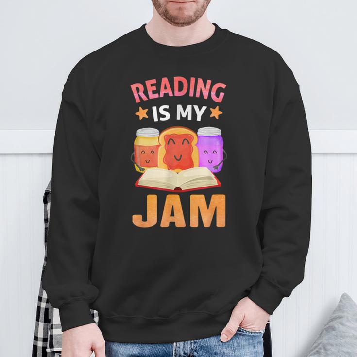 Reading Is My Jam I Love To Read Books Sweatshirt Gifts for Old Men