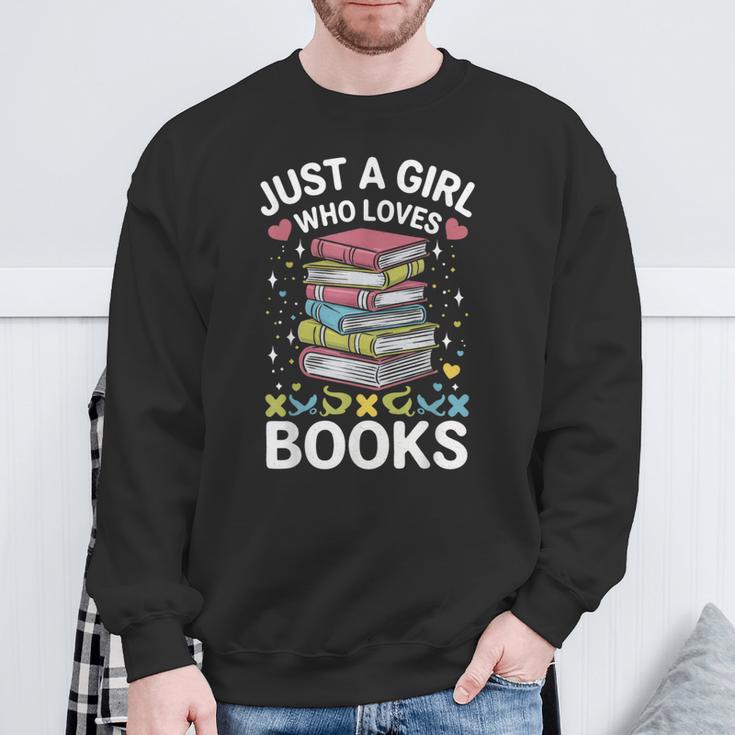 Reading Just A Girl Who Loves Books Sweatshirt Gifts for Old Men Reading Just A Girl Who Loves Books Sweatshirt Gifts for Old Men
