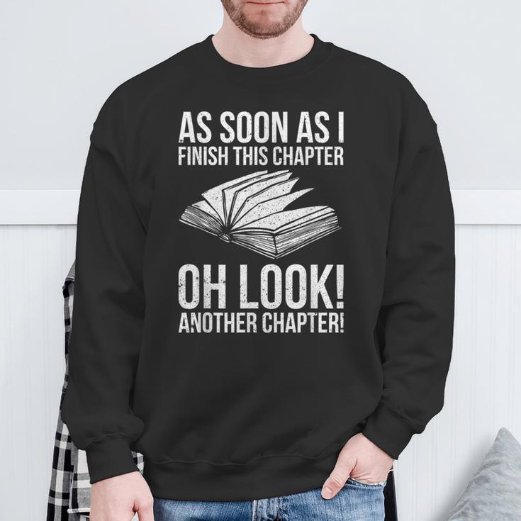 Reading Just One More Chapter Book Lover Sweatshirt Gifts for Old Men