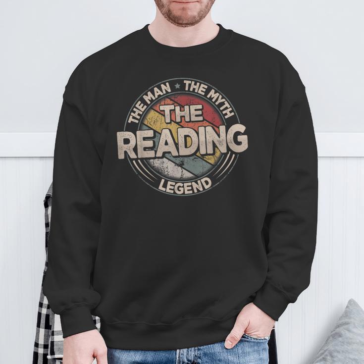 The Reading Legend Retro Books Men Reading Sweatshirt Gifts for Old Men