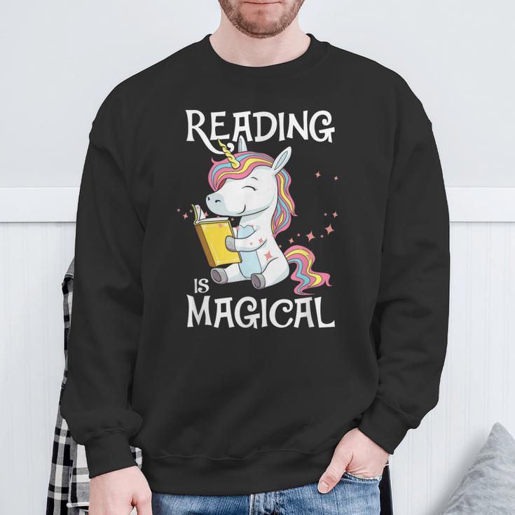 Reading Is Magical Book Lover Unicorn English Teacher Girls Sweatshirt Gifts for Old Men Reading Is Magical Book Lover Unicorn English Teacher Girls Sweatshirt Gifts for Old Men