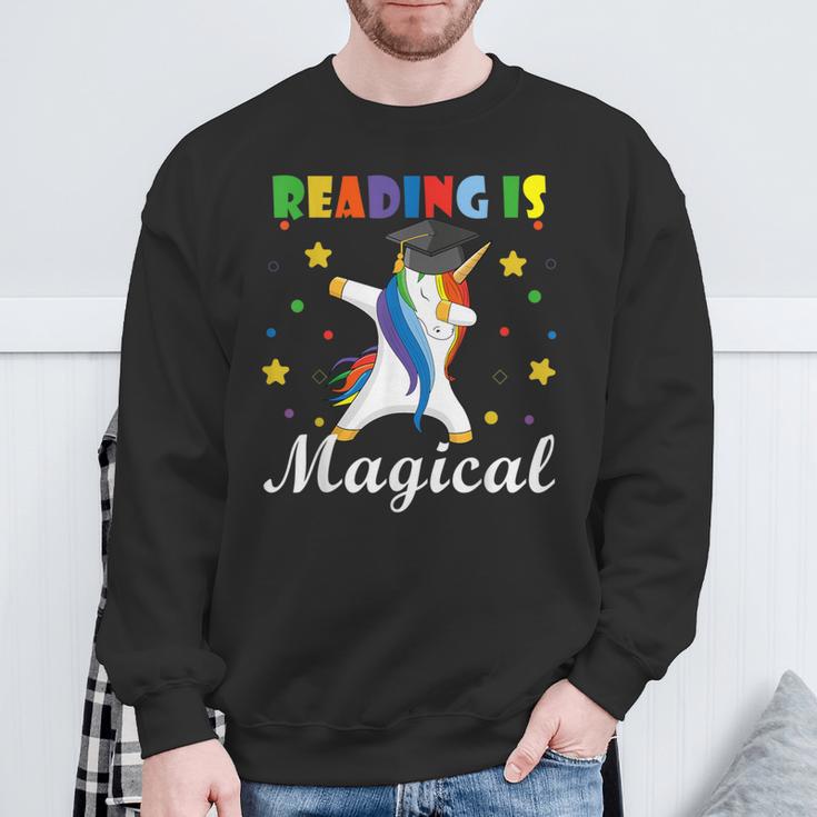 Reading Is Magical Book Lover Unicorn Student Teacher For Men Women Kids Sweatshirt Gifts for Old Men Reading Is Magical Book Lover Unicorn Student Teacher For Men Women Kids Sweatshirt Gifts for Old Men