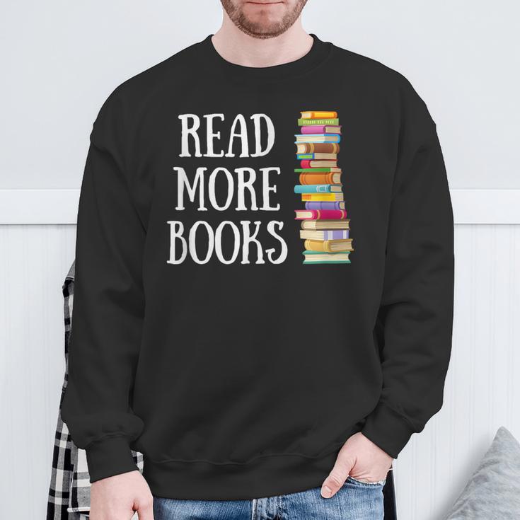 Reading Reader Read More Books Librarian Literature Teacher Sweatshirt Gifts for Old Men
