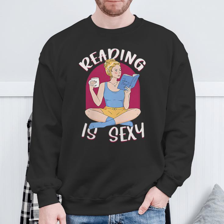 Reading Is Sexy Book Lover Fun Literary Sweatshirt Gifts for Old Men