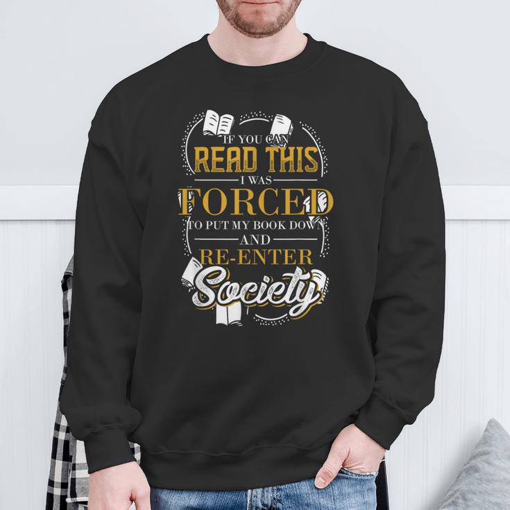Reading Shirts Bookworm Idea Librarian Book Reader Reading Sweatshirt Gifts for Old Men