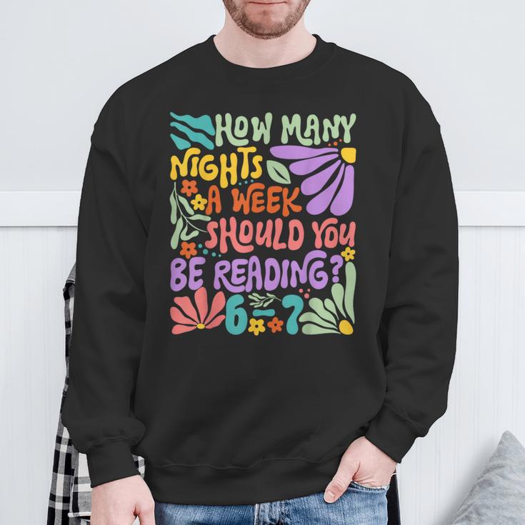 Reading Six Seven Meme Book Lover 67 Teacher 6 7 Sweatshirt Gifts for Old Men
