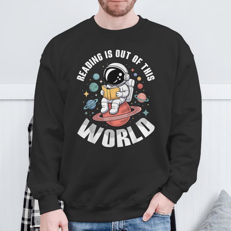 Reading Is Out Of This World Library Week World Book Day Sweatshirt Gifts for Old Men