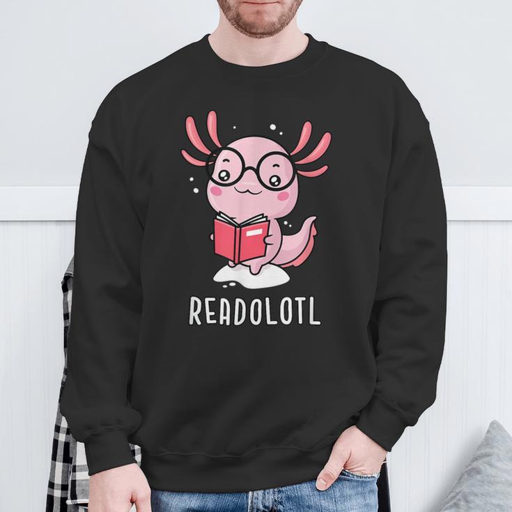 Readolotl Cute Axolotl Book Lover Sweatshirt Gifts for Old Men Readolotl Cute Axolotl Book Lover Sweatshirt Gifts for Old Men