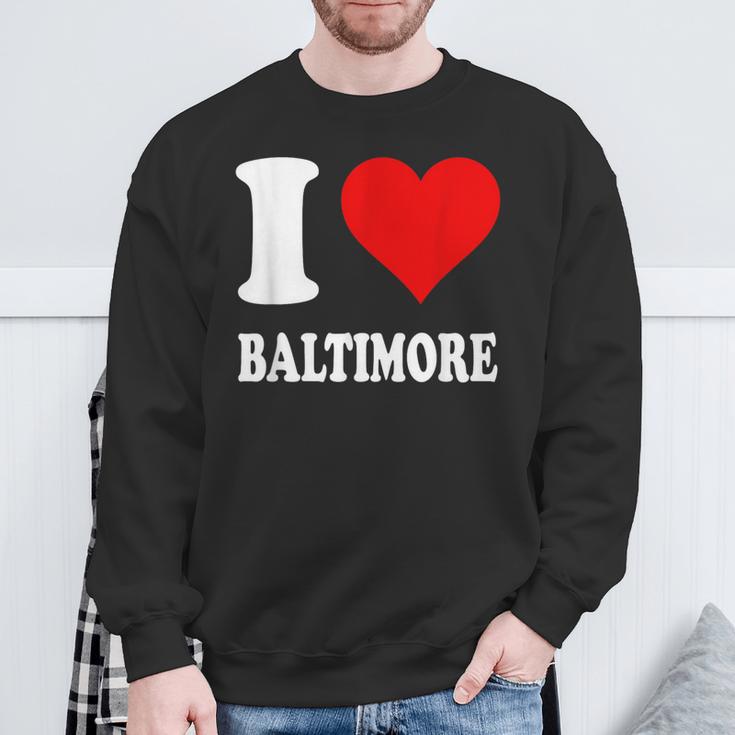 Red Heart I Love Baltimore スウェットシャツ 高齢者への贈り物