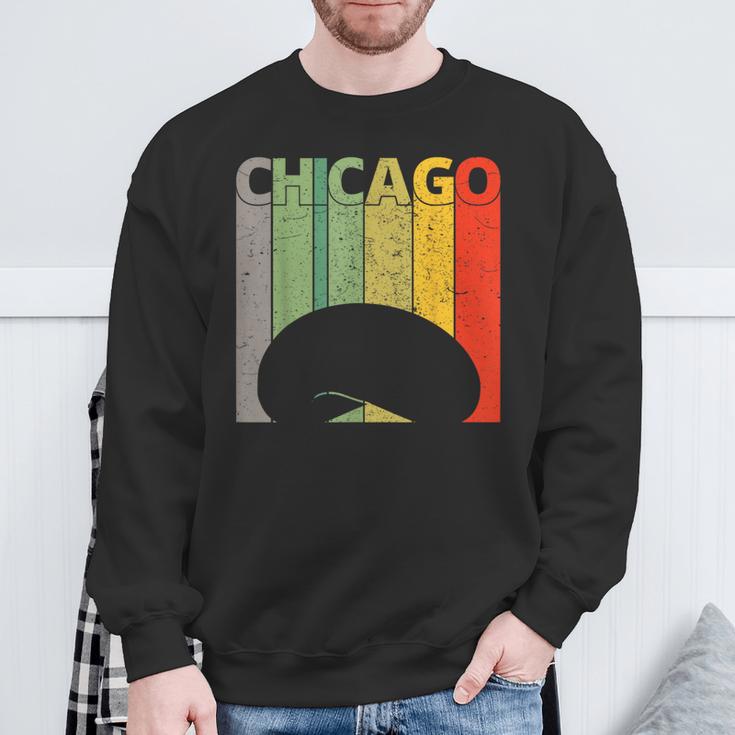 Retro Chicago Intage Chicago Bean Cloud Gate スウェットシャツ 高齢者への贈り物