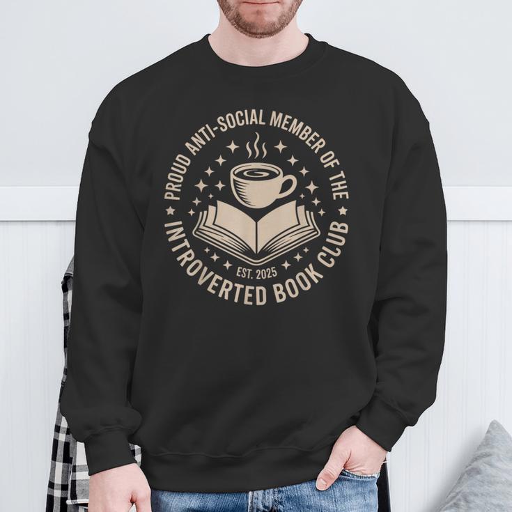 Retro Proud Introverted Book Club Anti Social Reader Sweatshirt Gifts for Old Men Retro Proud Introverted Book Club Anti Social Reader Sweatshirt Gifts for Old Men