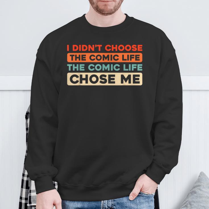 Retro Superheroes Art Graphic Novels Vintage Comic Books Sweatshirt Gifts for Old Men
