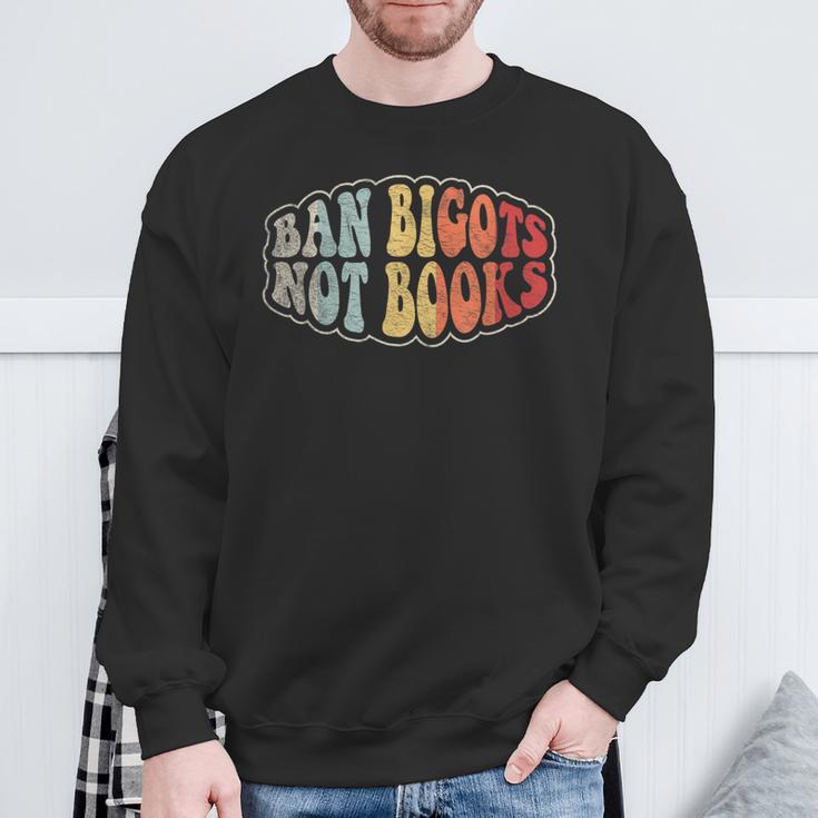 Retro Vintage Ban Bigots Not Books Shirt Free Banned Books Sweatshirt Gifts for Old Men Retro Vintage Ban Bigots Not Books Shirt Free Banned Books Sweatshirt Gifts for Old Men
