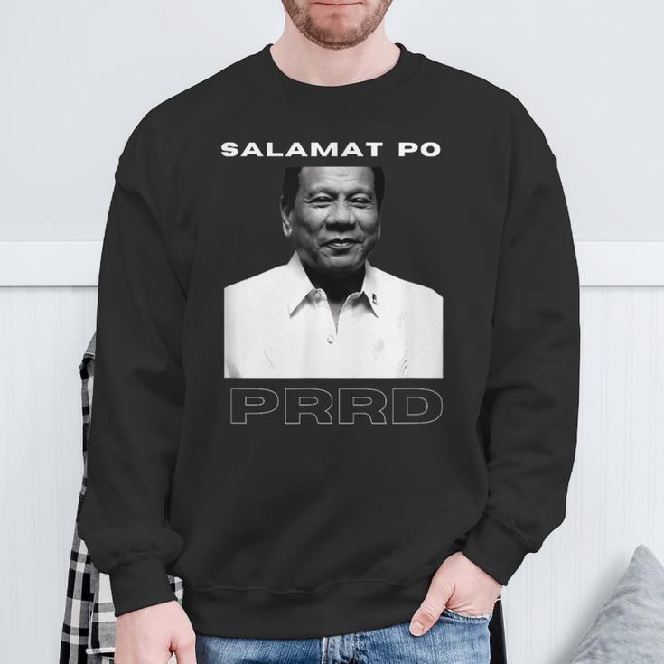 Salamat Po Prrd ありがとう社長ドゥテルテ・ピノイピネー スウェットシャツ 高齢者への贈り物