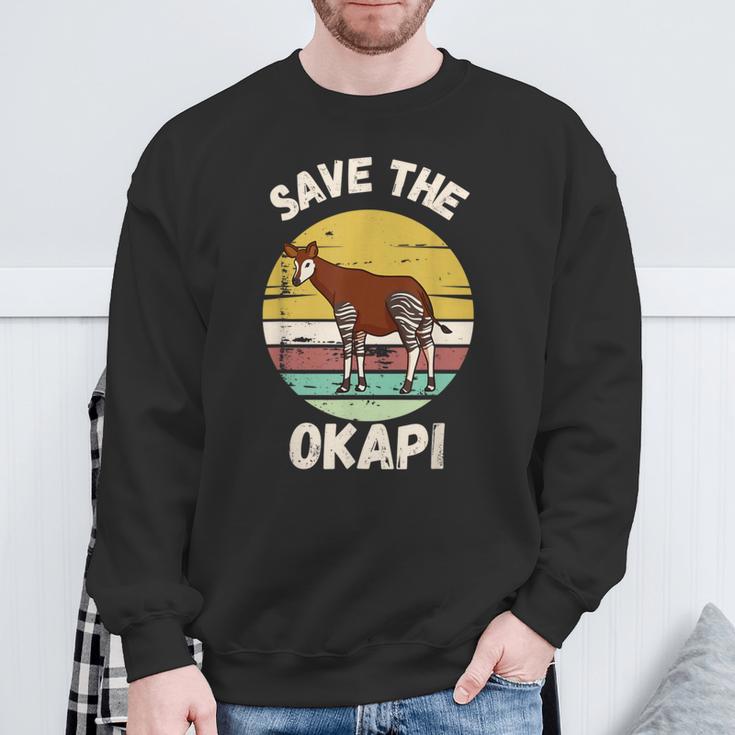 Save The Okapi コンゴキリン オカピ スウェットシャツ 高齢者への贈り物