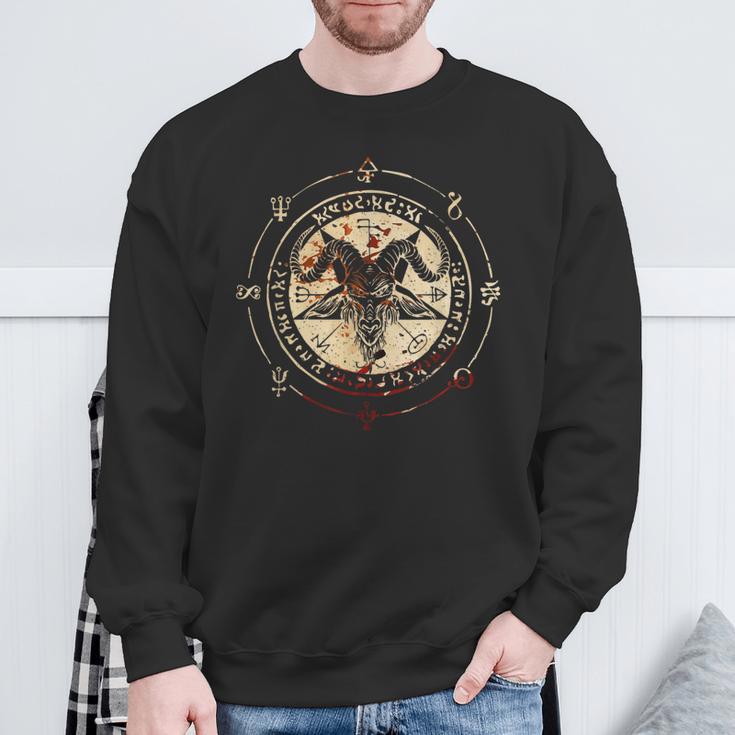 Seal Of Baphomet Occult Pentagram Goatatanic Occult スウェットシャツ 高齢者への贈り物
