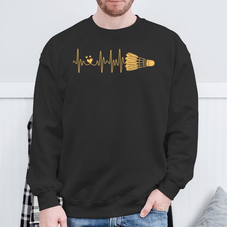 Shuttlecock バドミントン ハートビート メンズ レディース キッズ チームプレーヤー 長袖tシャツ スウェットシャツ 高齢者への贈り物