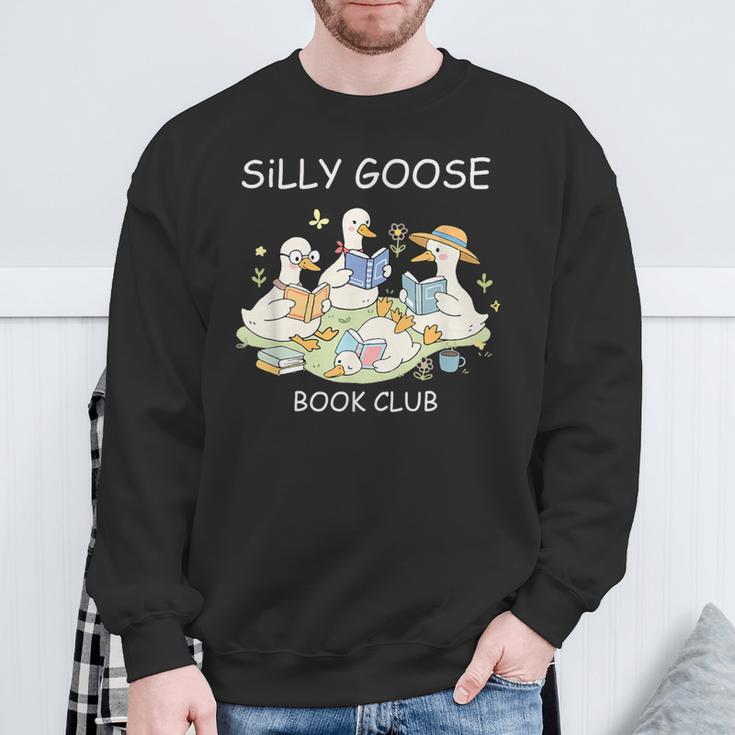 Silly Goose-Book Club Goose Reader Lover Bookish Sweatshirt Gifts for Old Men