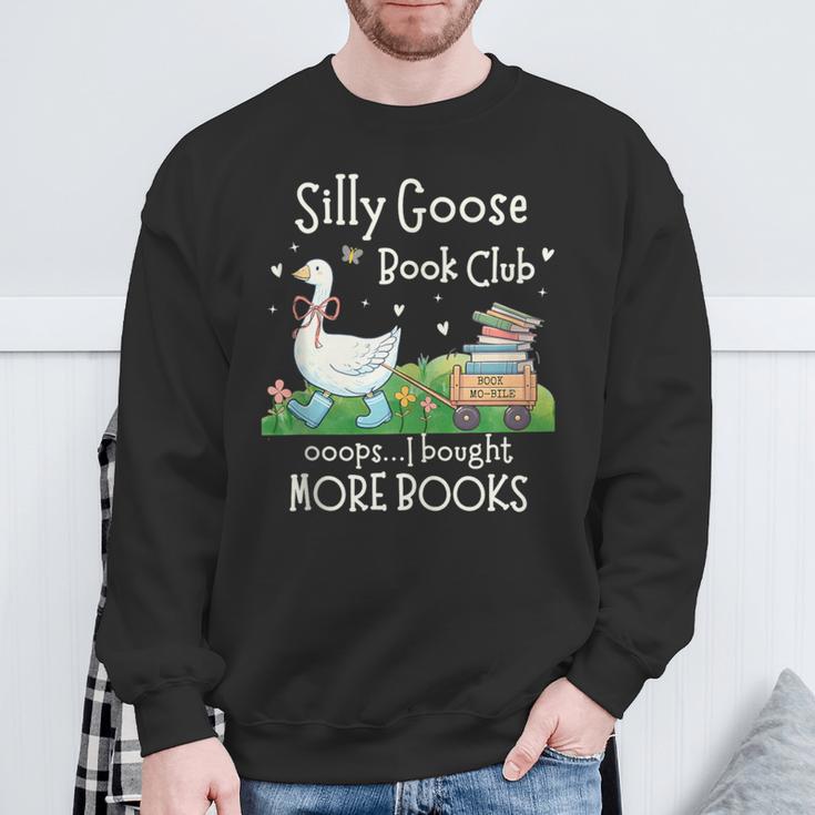 Silly Goose Book Club Sweatshirt Gifts for Old Men