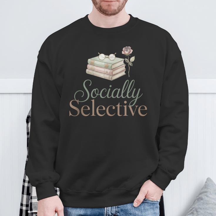 Socially Selective Shirt Subtle Introvert Book Lover Sweatshirt Gifts for Old Men Socially Selective Shirt Subtle Introvert Book Lover Sweatshirt Gifts for Old Men