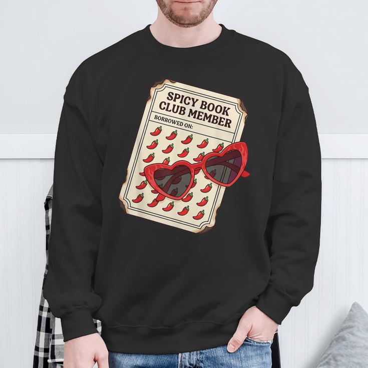 Spicy Book Club Member Romance Fantasy Reader Bookish Sweatshirt Gifts for Old Men