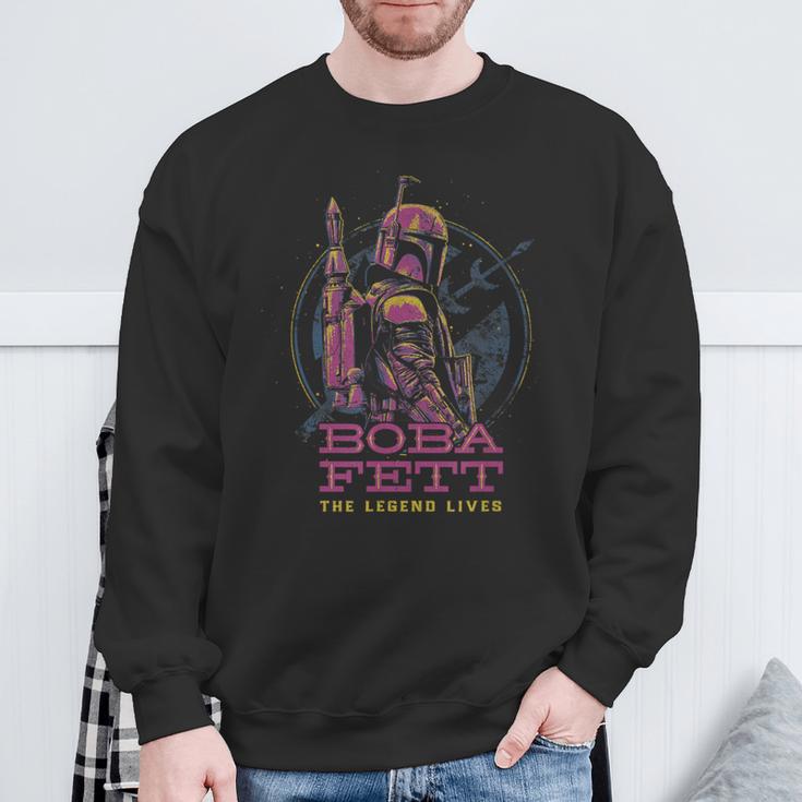 Star Wars The Book Of Boba Fett Galactic Neon Poster Sweatshirt Gifts for Old Men